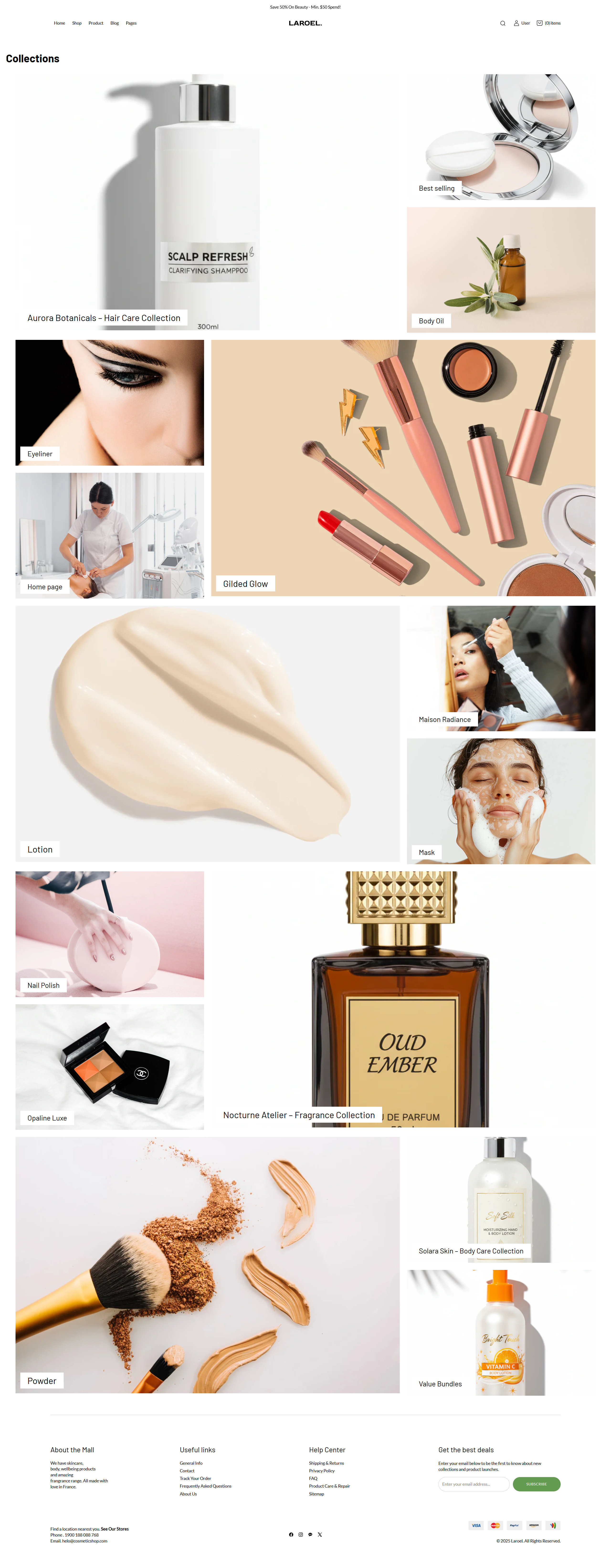 Collection list page